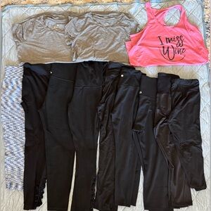 Maternity Athletic Gym Clothes Medium